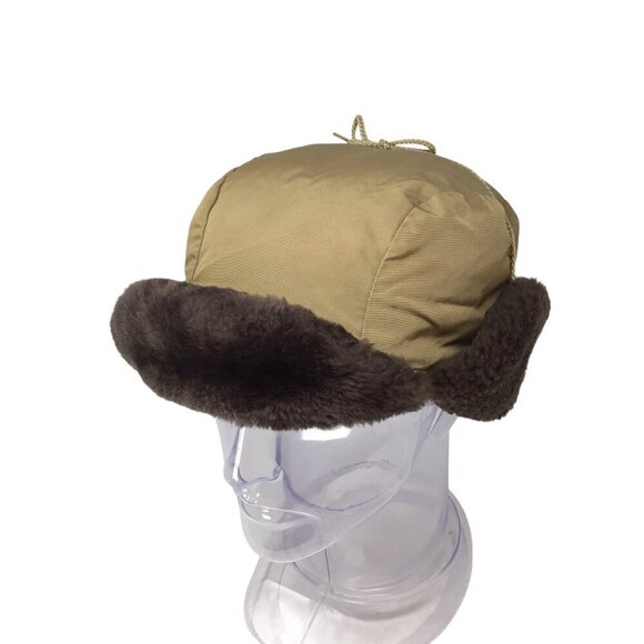 Vintage Eddie Bauer Goose Down Trapper Hat Ear Flaps Hunting Insulated Size M? - Picture 6 of 10